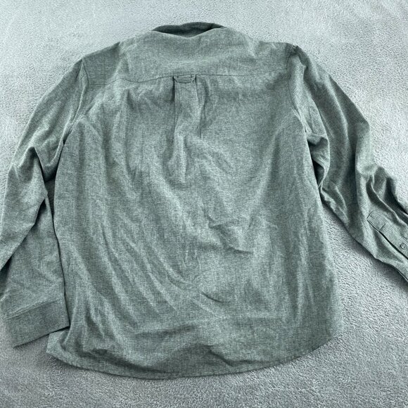 Bass Outdoor Mens XL Flannel Shirt Deep Depths Green Button-Up Long Sleeve 6051 - Picture 3 of 10